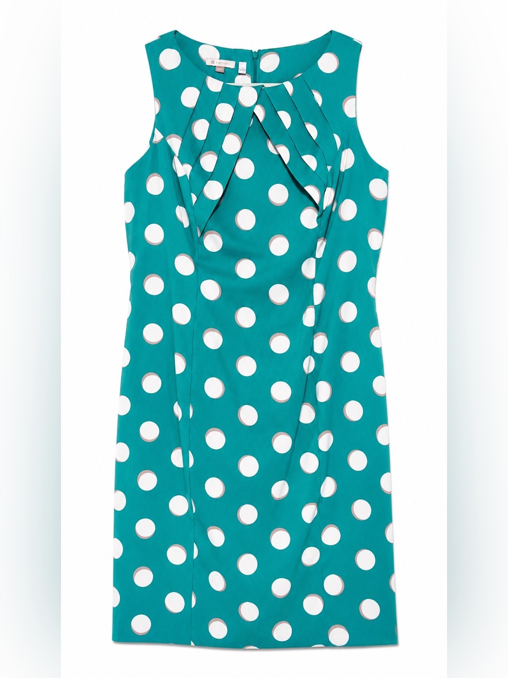 Signature Green and White Polka Dot Dress Women’s Size 10 Retro Preppy Mod